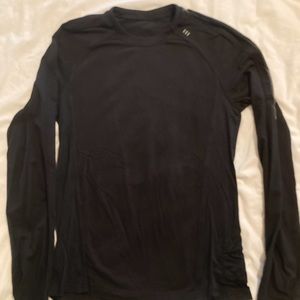 Mens black Lululemon microfiber athletic shirt